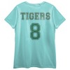 Stranger Things Hawkins Tigers Team Captain Women’s Teal Crew Neck Short Sleeve T-shirt - 4 of 4