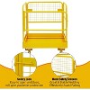 Forklift Safety Cage, 36"x36" Heavy Duty Work Platform for 1 or 2 People, 1200lbs Capacity, Foldable Storage, Safety Features, Universal Wheels - 4 of 4