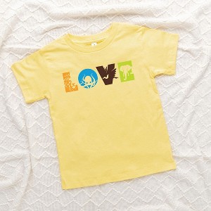 The Juniper Shop Love With Animal Letters Toddler Short Sleeve Tee - 1 of 2