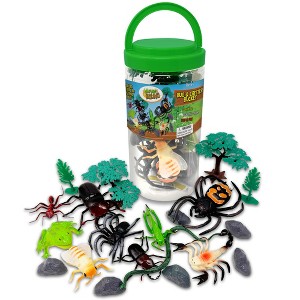 Nature Bound Bug & Critter Bucket – 21pc Insect Figures, Spiders, Snake, Frog 4+ - 1 of 4