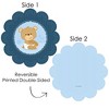 Big Dot of Happiness Baby Boy Teddy Bear - Baby Shower Round Table Decorations - Paper Chargers - Place Setting For 12 - 3 of 4