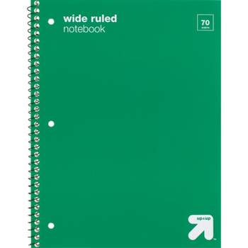 Wide Ruled 1 Subject Flexible Plastic Cover Spiral Notebook - up & up™