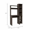 VYNXARIA 6-Shelf Writing Desk with Built-in Bookcase - 2 of 4