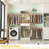 Besiost 8 FT Closet Organizer with Extendable Hanging Rod, Wood Closet System with Drawer - 4 of 4