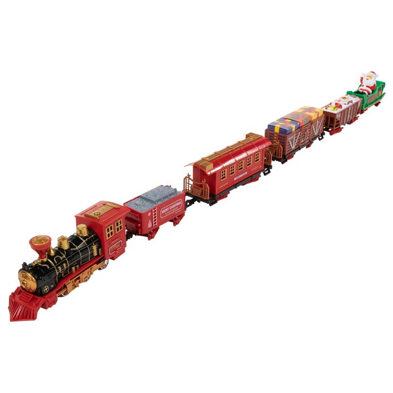 Northlight 22pc Red Battery Operated Lighted and Animated Christmas Train Set with Music and Sound, 2 of 4