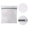 Unique Bargains Cellular Network Laundry Bags White Gray 1 Pc - 4 of 4