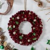 Northlight 12" Red Pine Cone and Berry Artificial Christmas Wreath - Unlit - 2 of 3