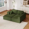 108.3" Corduroy Upholstered Modular L-Shaped Sectional Sofa with Chaise, 3-piece Free Combinations - 4 of 4
