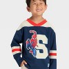 Toddler Boys' Marvel Spider-Man Hockey Jersey - Navy Blue - 2 of 4
