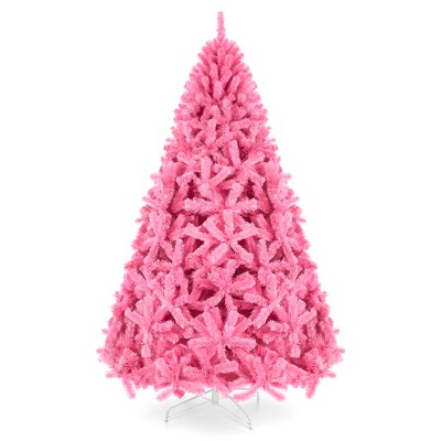 Best Choice Products 7.5ft Artificial Christmas Full Tree Festive Holiday Decoration w/ 1,749 Branch Tips, Stand - Pink