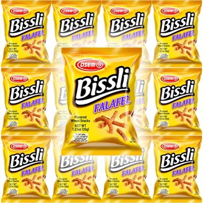 Osem Bissli Falafel Flavored Crunchy Wheat Snack -no Food Coloring Or Preservatives , 1.23 Ounce Bags (Pack of 12)