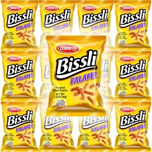 Osem Bissli Falafel Flavored Crunchy Wheat Snack -no Food Coloring Or Preservatives , 1.23 Ounce Bags (Pack of 12) - 1 of 3