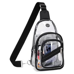 Wikineon Clear Bag for Stadium Events, Clear Backpack Purse for Women, Waterproof PVC Crossbody Fanny Pack for Concert - 1 of 4