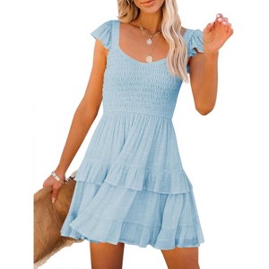 imily bela flowy mini dress Imily Bela Womens Summer Casual T Shirt Dress Short Sleeve Crewneck Pleated  Front Loose Beach Flowy Mini Dresses Apricot at Amazon Women's Clothing  store