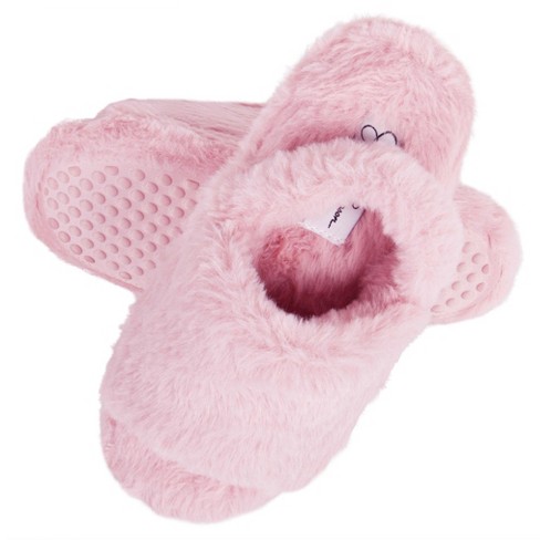 Jessica Simpson Girl's Slip On Slippers With Backstrap - Pink/large ...