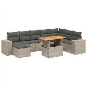 vidaXL Garden Sofa Set Grey - 1 of 4
