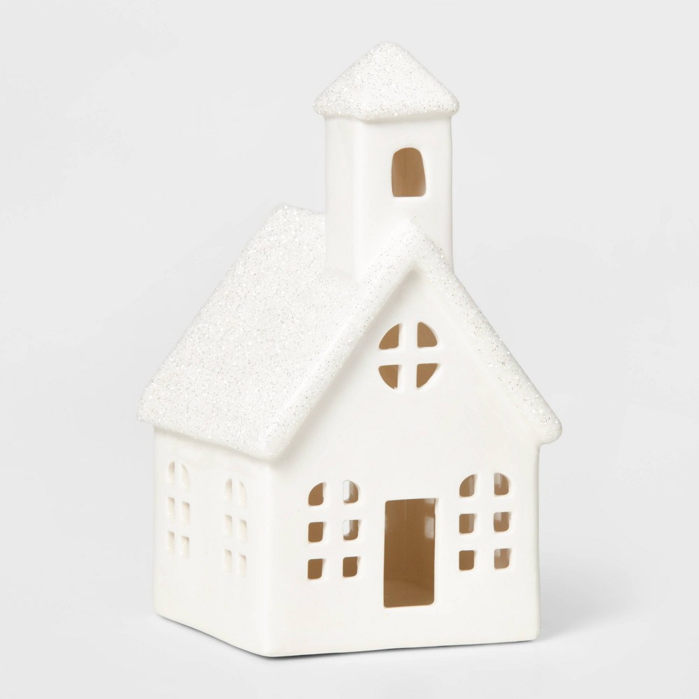 Ceramic Church Decorative Figurine White - Wondershop