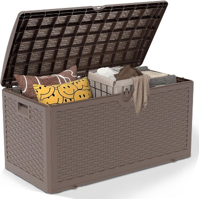 Acoinel Waterproof Deck Box for Outdoor Storage,Brown
