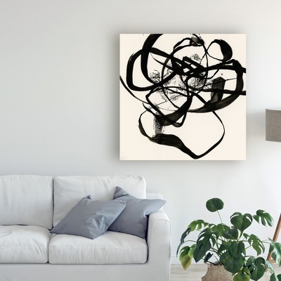 Large Black and White Abstract Canvas Art