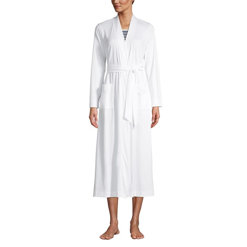 Lands' End Women's Supima Cotton Long Robe, 1 of 5