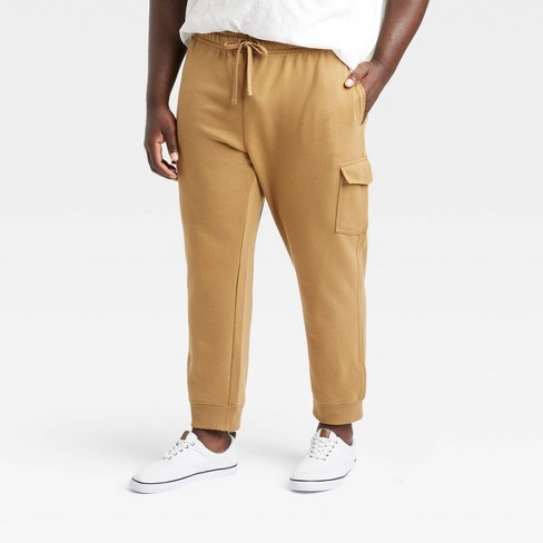 Men's fleece cargo joggers online