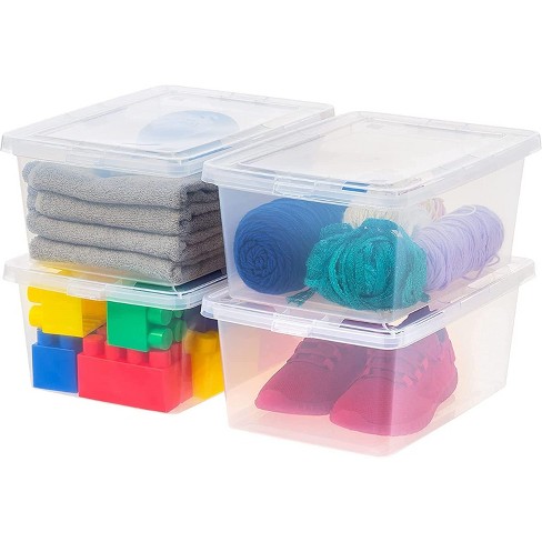 The Container Store 4 Pack Clear Compact Plastic Bin - Each