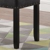 Syemin Ottomans and Benches Biony Fabric Dining Bench with Nailhead Trim, Upholstered Bedroom Benches, Vintage Bedroom Bench, Gray, 44"*16.5"*19" - 4 of 4