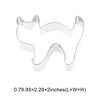 Unique Bargains Cookie Mould Cutter Cat-Shaped Dishwasher Safe Stainless Steel Silver Tone 1Pcs - 3 of 4