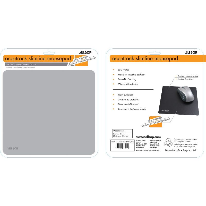Allsop® Accutrack Slimline Mouse Pad (Silver), 2 of 4