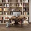 Famapy Brown Extendable Computer Desk Modern Office Desk - 3 of 4
