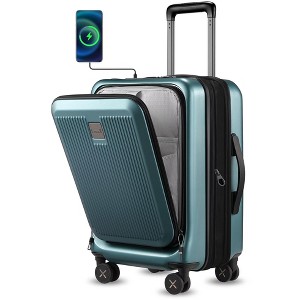 LUGGEX Luggage Sets of 2 Piece(20/28), Expandable 20 Inch Carry On Luggage and 28 Inch Checked Luggage, Charcoal Metallic - 1 of 4