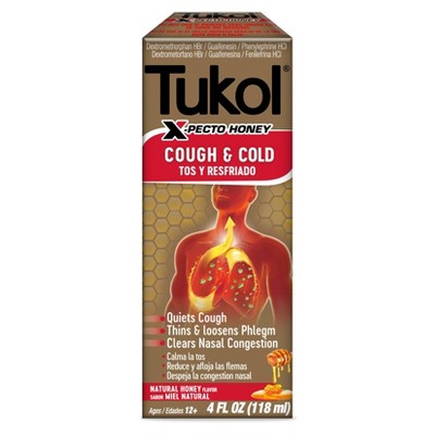 Tukol X-Pecto Miel Multi Symptom Cold Relief Liquid - Natural Honey - 4 fl oz