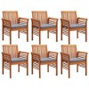 vidaXL Solid Acacia Wood 7 Piece Patio Dining Set - Elegant Outdoor Dining and Lounging Furniture with Cushions - 4 of 4