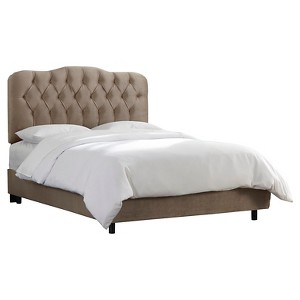 California King Seville Velvet Upholstered Bed Mystere Mondo - Skyline Furniture