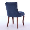 CAVINAS Modern Dining Chairs Set of 2, Chenille Upholstered Side Chairs with Nailhead Trim, Double Cushion Back and Curved Solid Wood Legs - 4 of 4