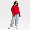 Women's Holiday French Terry Rib-Knit Sweatshirt - Ava & Viv™ - 3 of 4