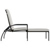 vidaXL Sun Lounger Brown with Cream white cushion - 4 of 4