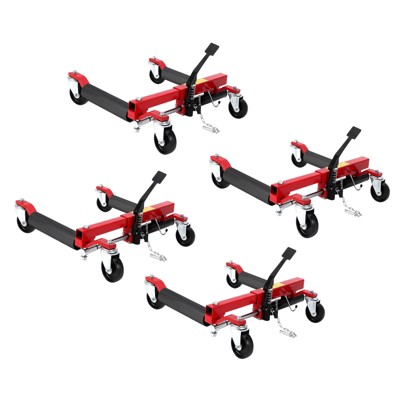 Car Wheel Dolly Jack Set, 6000LBS Capacity Wheel Dolly with Hydraulic Tire Jack, Heavy Duty Rollers with Foot Pedal for Tire Auto Repair Moving