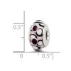 Black Bow Jewelry Black Dotted, Glass Sterling Silver Bead Charm - 4 of 4