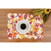 C&F Home Cordelia Quilted Single Placemat Vibrant Fall Leaves Orange And, 13" x 19" - 4 of 4