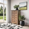 Farmhouse Dresser, Rustic Wood 5 Drawer Dresser for Closet, Tall Chest of Drawers with Metal Handles - 2 of 4