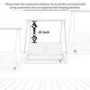 Grungis 2-Person Swing Chair Outdoor,Wicker Hanging Porch Swing with Chains,Cushion for Bedroom,Garden Yard - 3 of 4