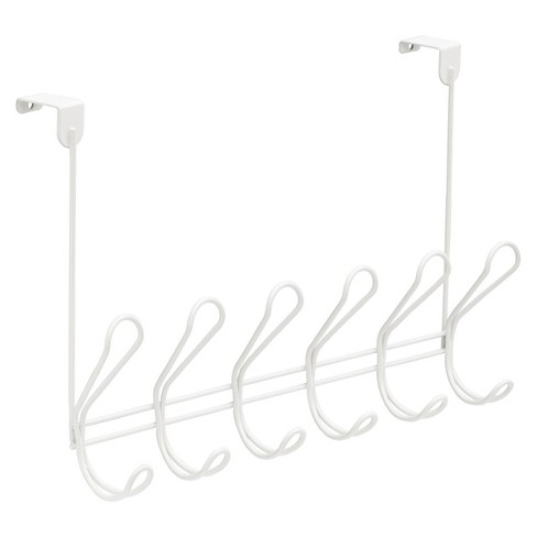 Youdepot Over the Door 5 Hanger Rack - Decorative Metal Door Hooks Hanger  Holder for Home Office Kitchen Use Coat Hook Rack(White)