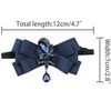 INSPIRE CHIC Women's Satin with Blue Rhinestone Bow Tie One Size Navy Blue - 2 of 4