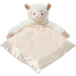 Bearington Baby Lil' Alma Snuggler, 15 Inch White Llama Plush Stuffed Animal Security Blanket Lovey for Babies - 1 of 4