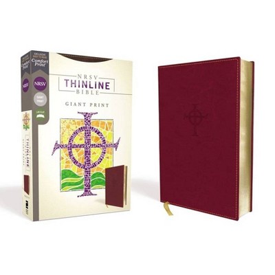 Nrsv, Thinline Bible, Giant Print, Leathersoft, Burgundy, Comfort Print - Large Print by  Zondervan (Leather Bound)