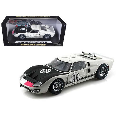 1966 Ford Gt-40 Mk 2 #98 White 1/18 Diecast Car Model By Shelby ...