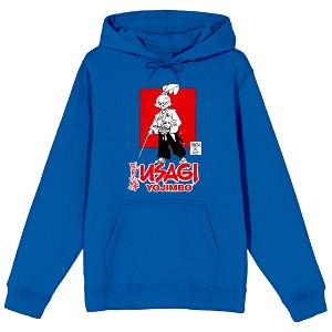 Usagi Yojimbo Character Square Adult Royal Blue Long Sleeve Hooded Sweatshirt - 1 of 3