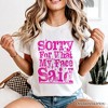 Sorry for What My Face Said Sarcastic T-Shirt, Funny Pink Quote Tee | OrnamentallyYou - 4 of 4