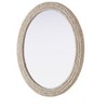 Elegant Lighting Oval Cornhusk Mirror 36x42 in Linen White - 4 of 4